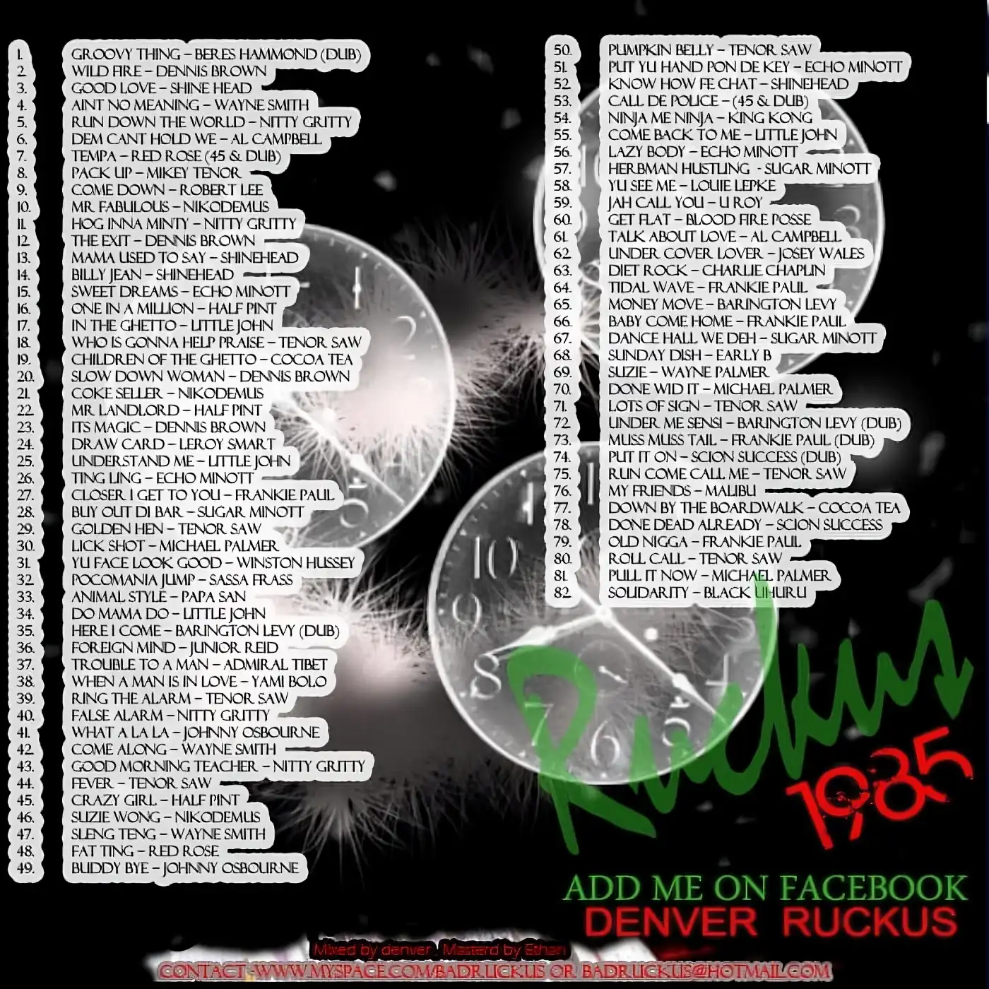 Ruckus - Dancehall Flashback 1985, The Beginning (Mix 2009)